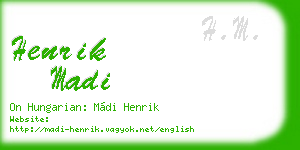 henrik madi business card